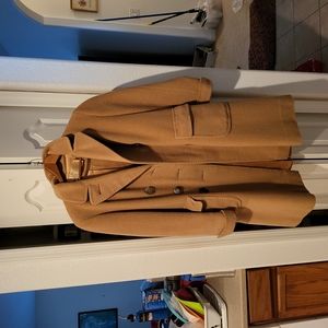 Vinfage Lord and Taylor pea coat petticoat beige